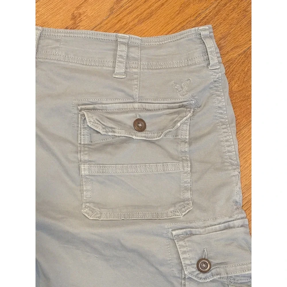 Utility Cargo Bermuda Shorts American Eagle Active Flex Gray Size 38